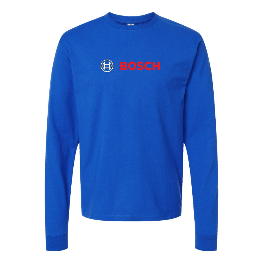 Men's Bosch Logo Cotton Long Sleeve T-Shirt