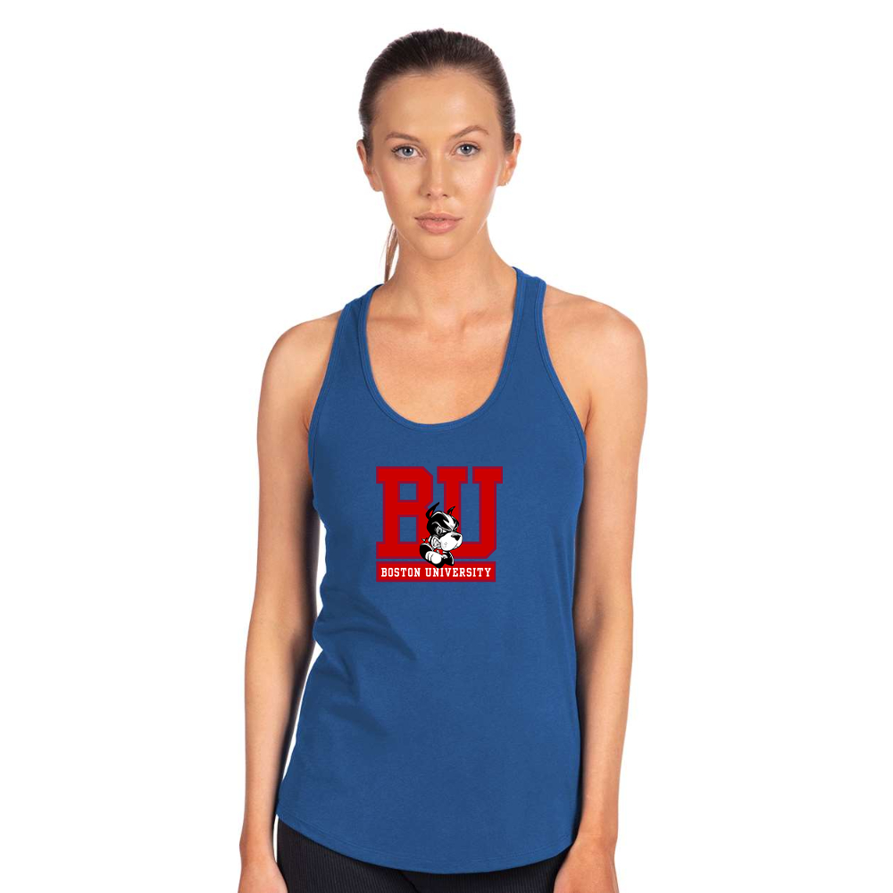 Women's Boston University Terriers Next Level V-Neck T-Shirt