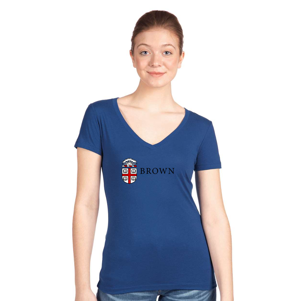 Women's Brown University Next Level V-Neck T-Shirt