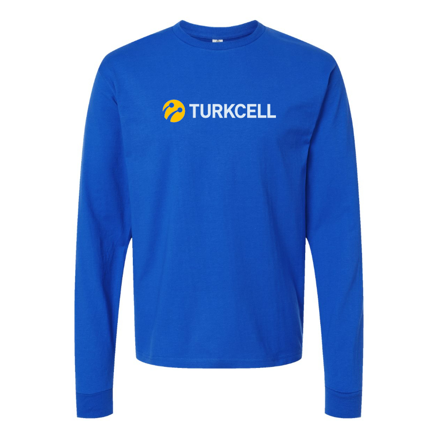 Men's TurkCell Logo Cotton Long Sleeve T-Shirt