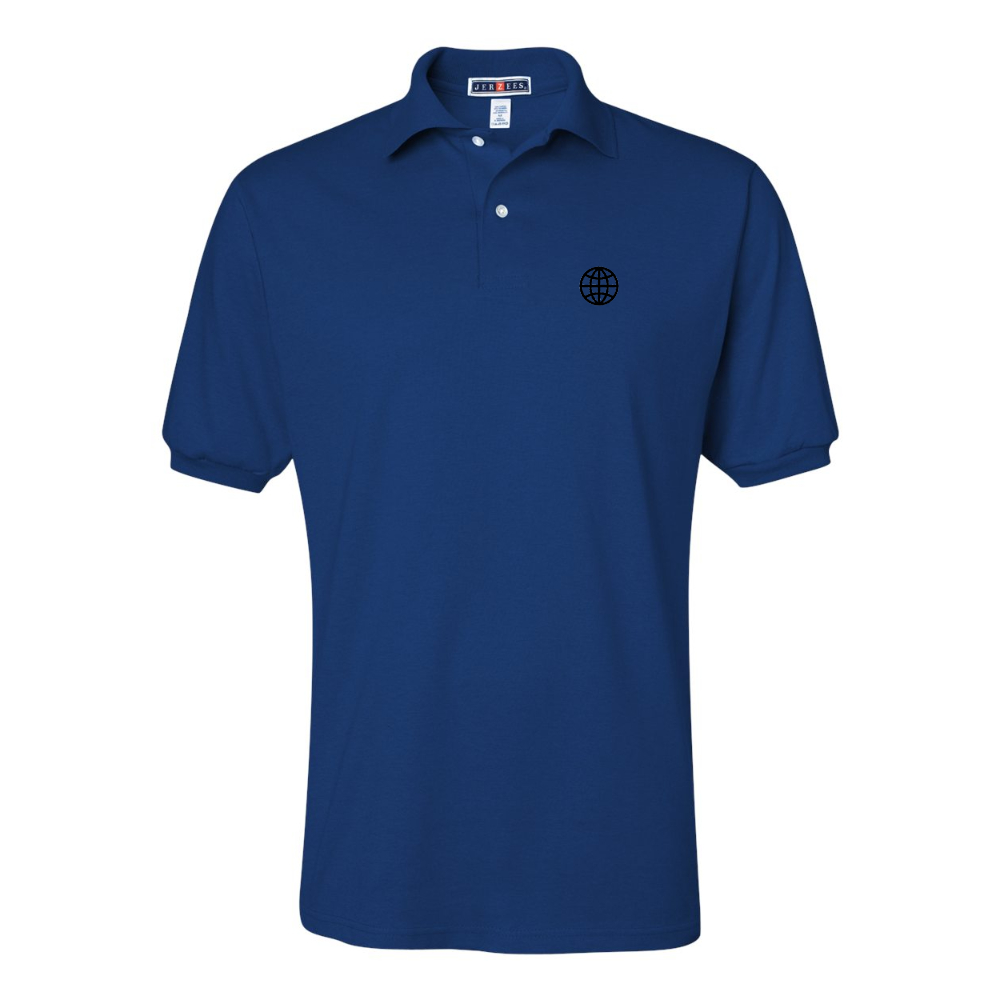 Men's Internet Globe  JERZEES  SpotShield polo