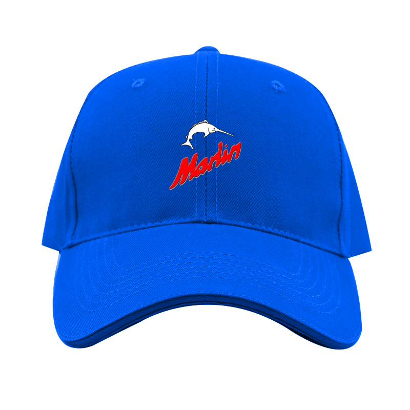Marlin Logo  Dad Baseball Cap Hat