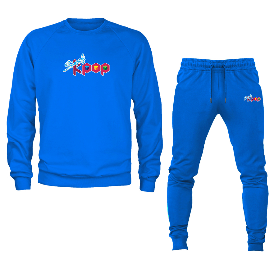 Men's  Simply Kpop  Crewneck Sweatshirt Joggers Suit