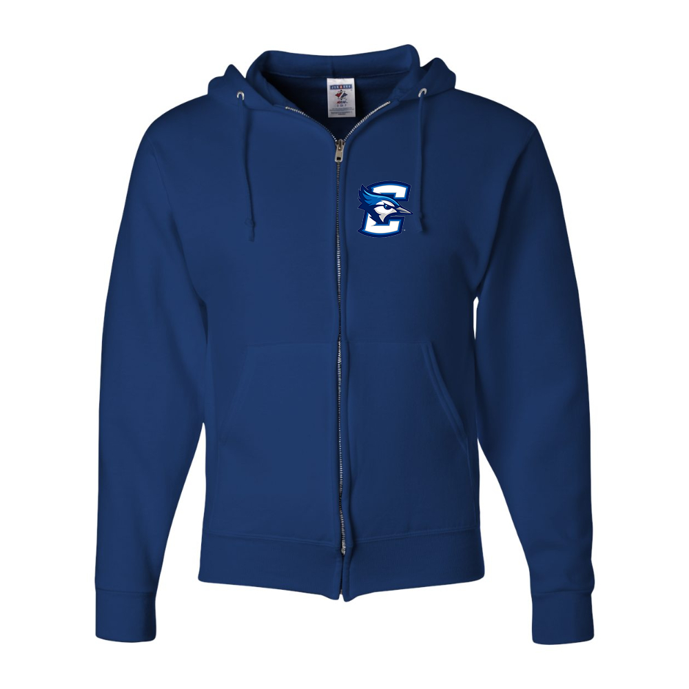 Men's  Creighton Bluejays JERZEES NuBlend Full-Zip Hooded Sweatshirt