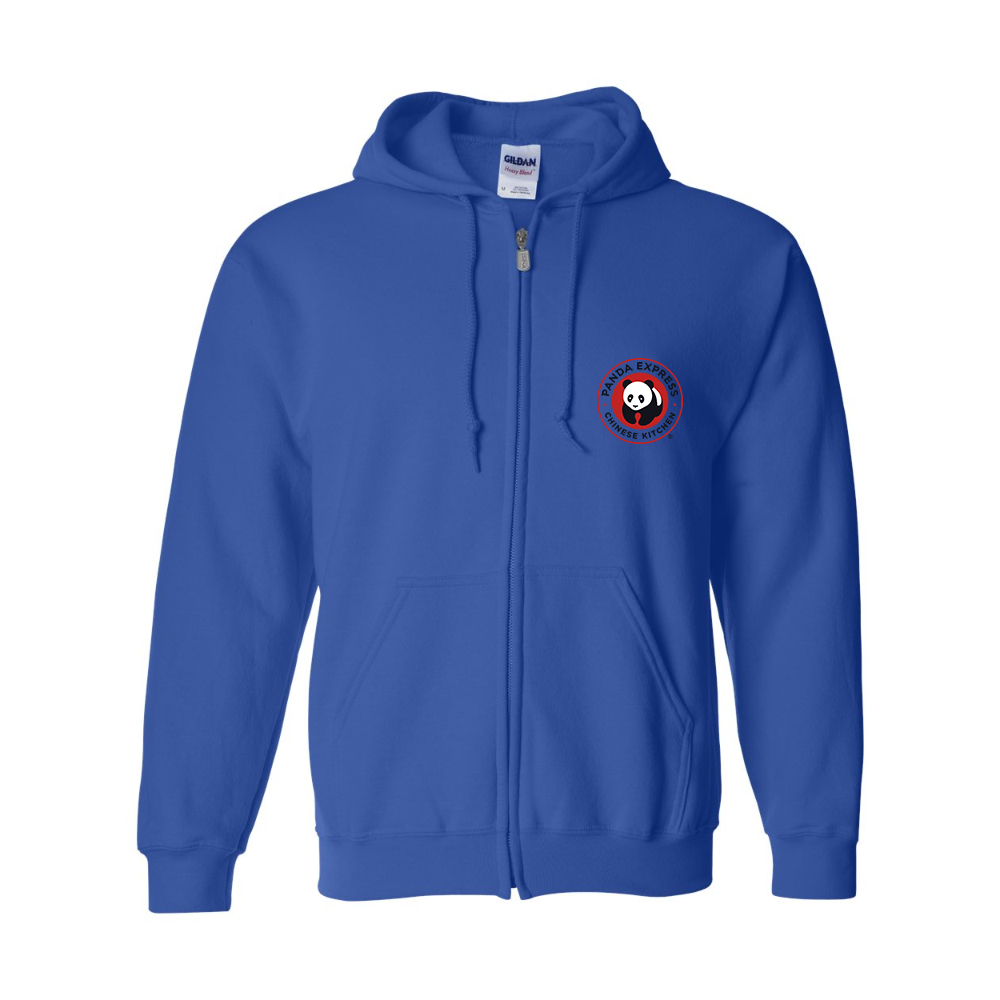 Men's Panda Express Gildan  Heavy Blend Full Zip Hooded Sweatshirt