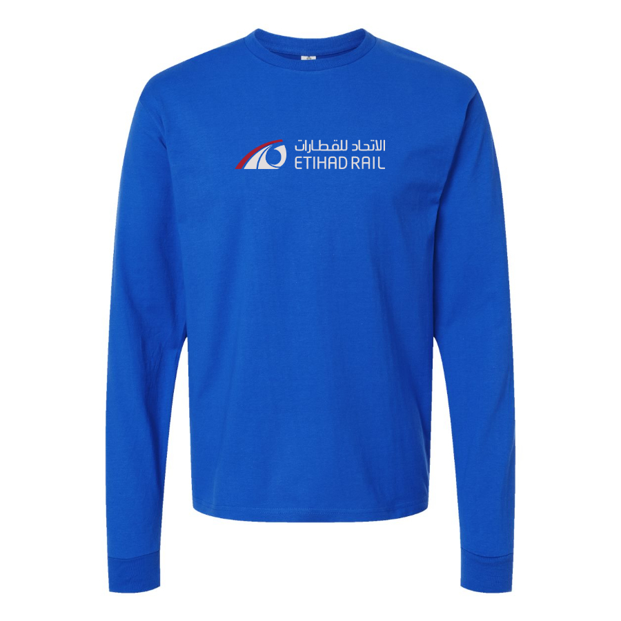 Men's Etihad Rail Logo Cotton Long Sleeve T-Shirt