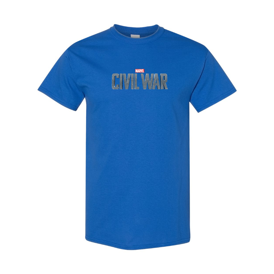 Men's Marvel Civil War  Logo Cotton T-Shirt