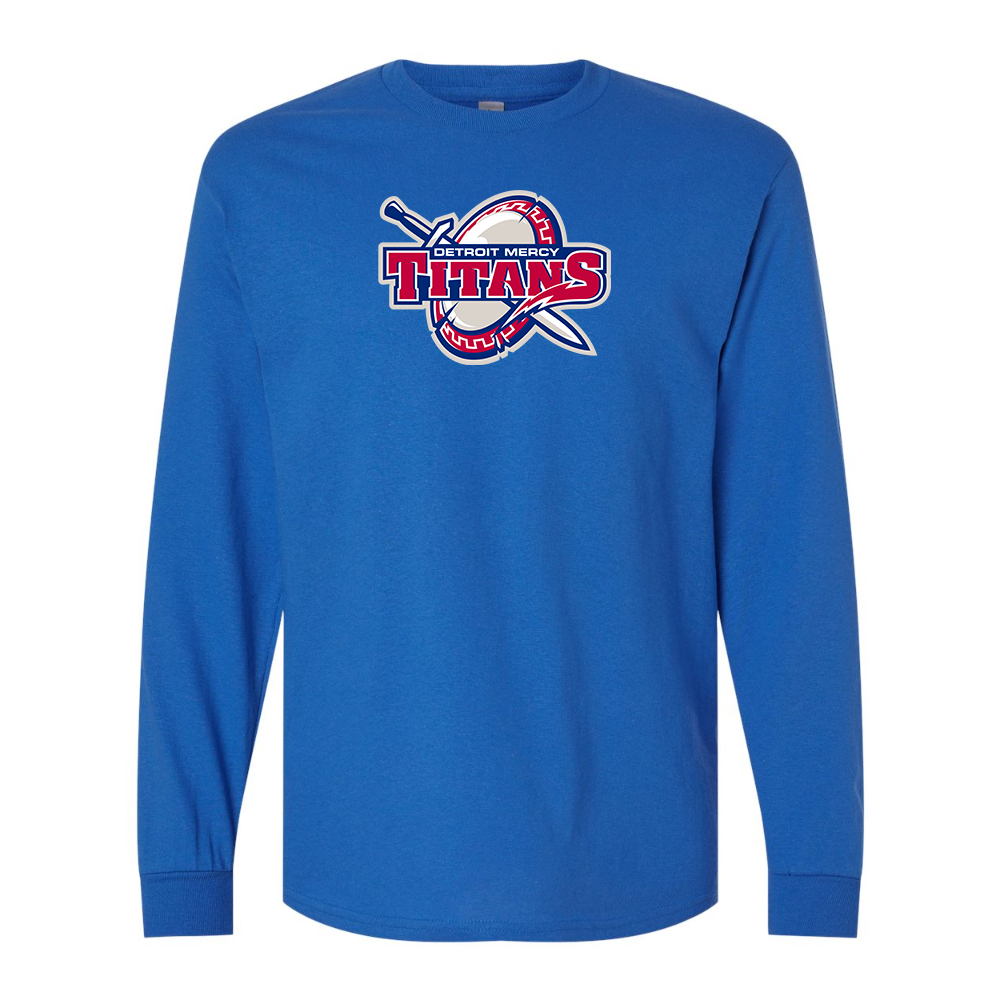 Men's Detroit Titans  Gildan Heavy Cotton Long Sleeve T-Shirt
