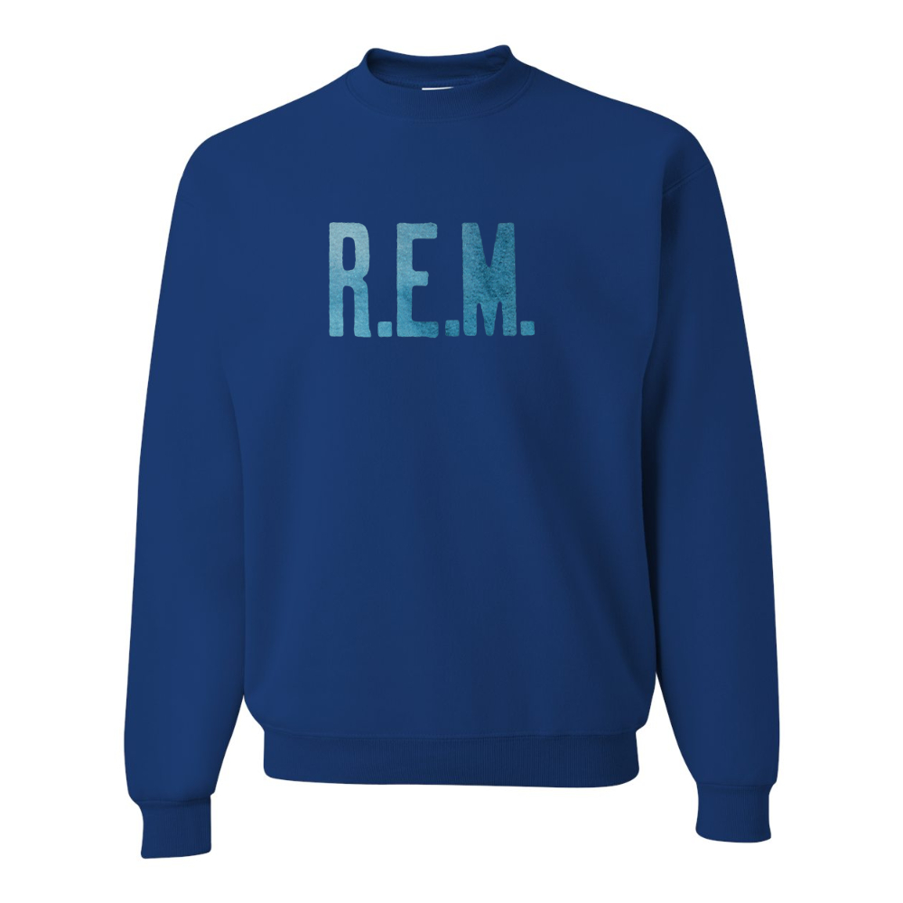 Men's R.E.M. Blue JERZEES NuBlend Crewneck Sweatshirt
