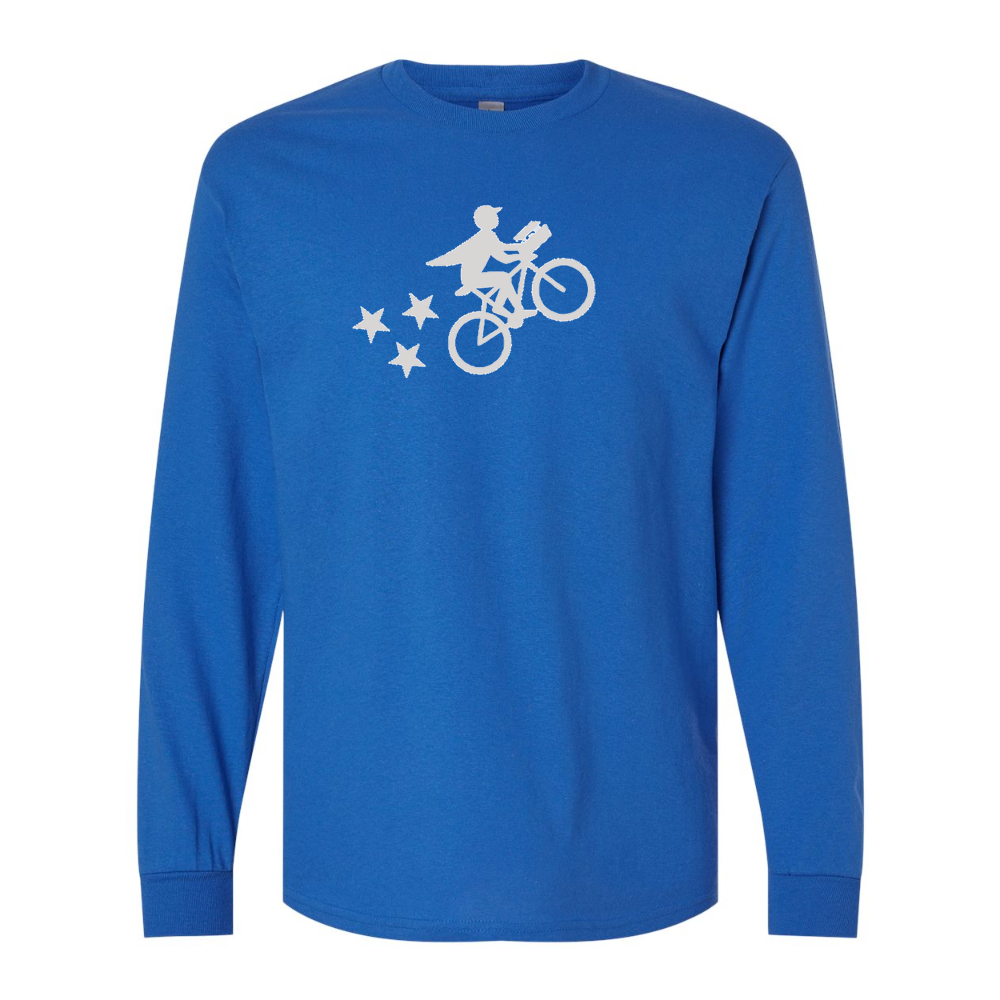 Men's Postmates Bike Gildan Heavy Cotton Long Sleeve T-Shirt