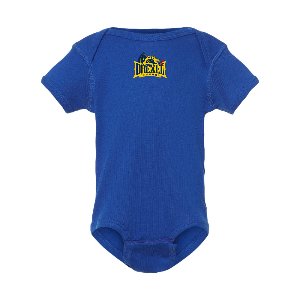 Drexel Dragons  Rabbit Skins Infant Baby Rib Bodysuit