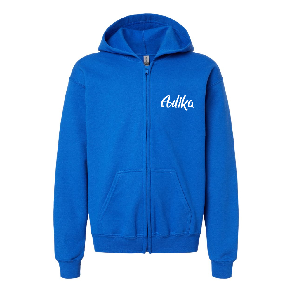 Youth  Adika  Gildan Heavy Blend Full Zip Hooded Sweatshirt