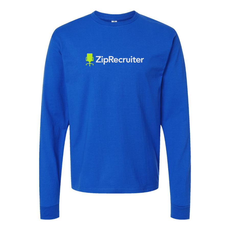 Men's  ZipRecruiter Logo Cotton Long Sleeve T-Shirt