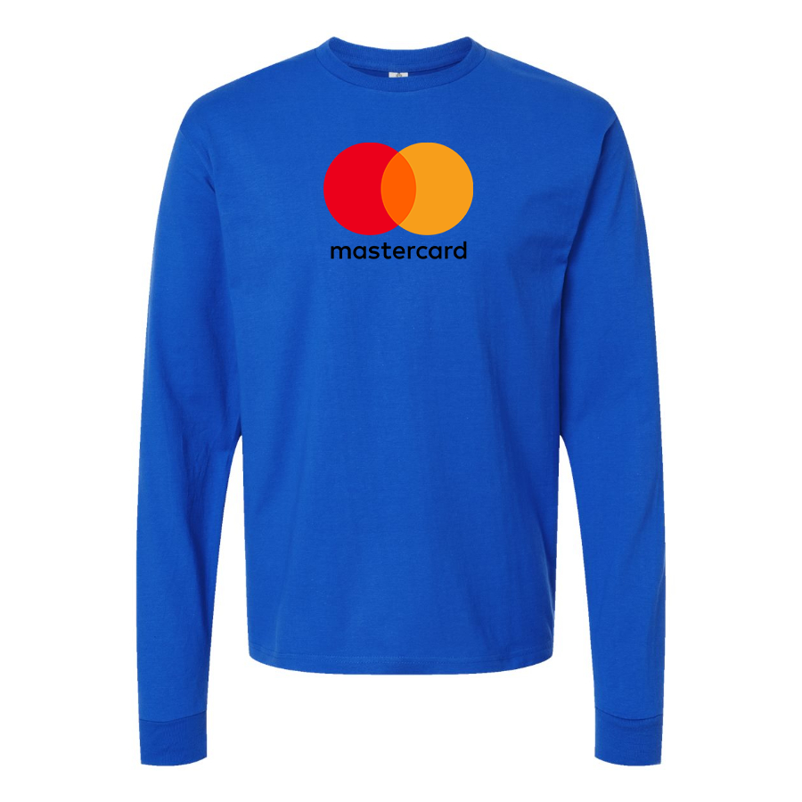 Men's Mastercard Logo Cotton Long Sleeve T-Shirt