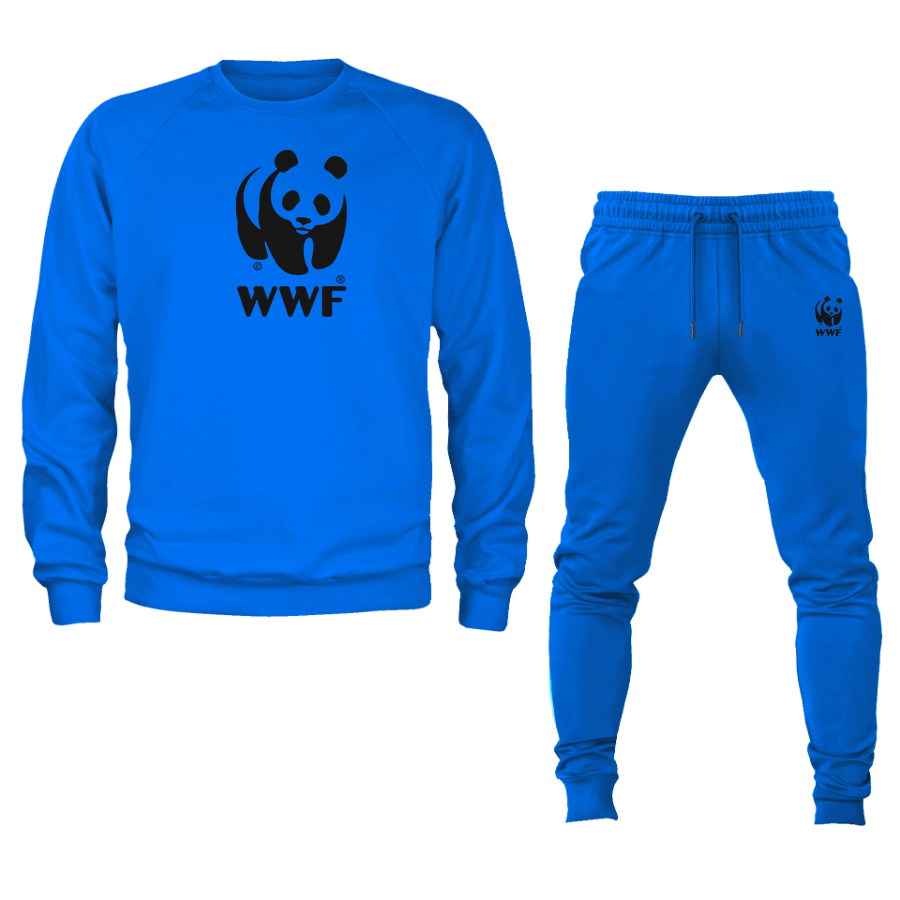 Men's  WWF  Crewneck Sweatshirt Joggers Suit