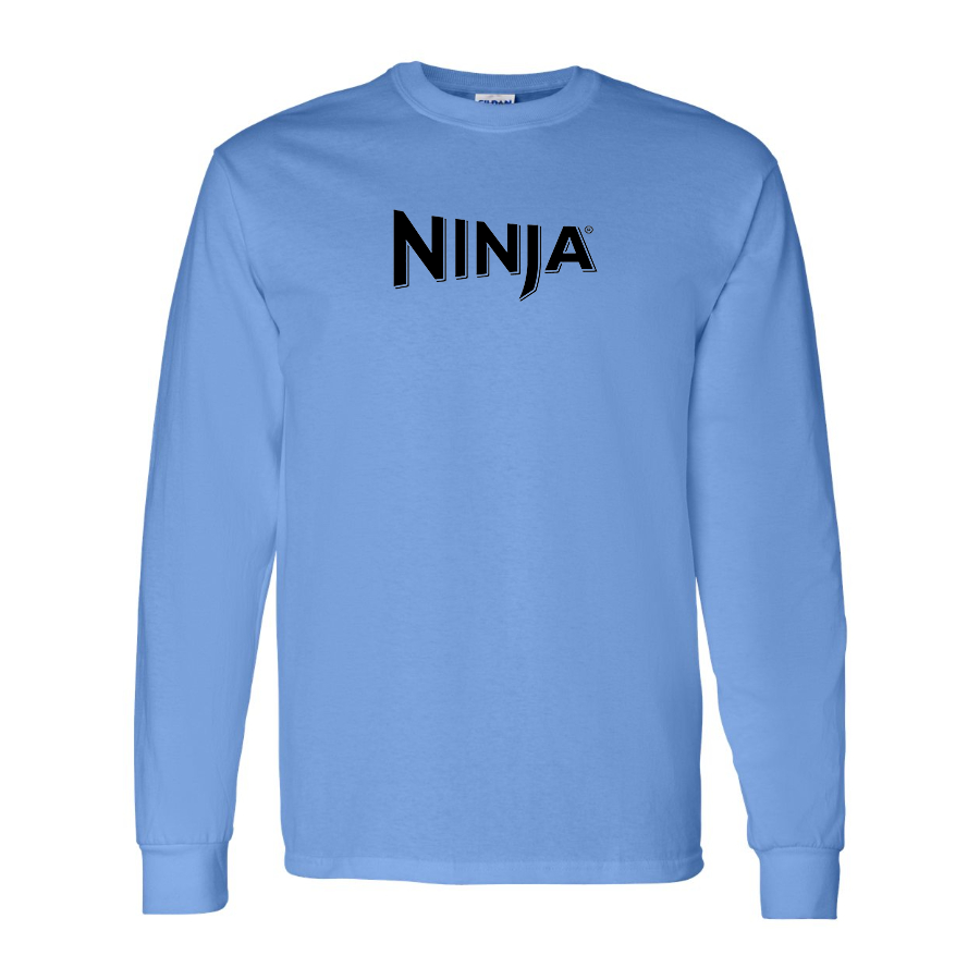 Men's Ninja Logo Cotton Long Sleeve T-Shirt