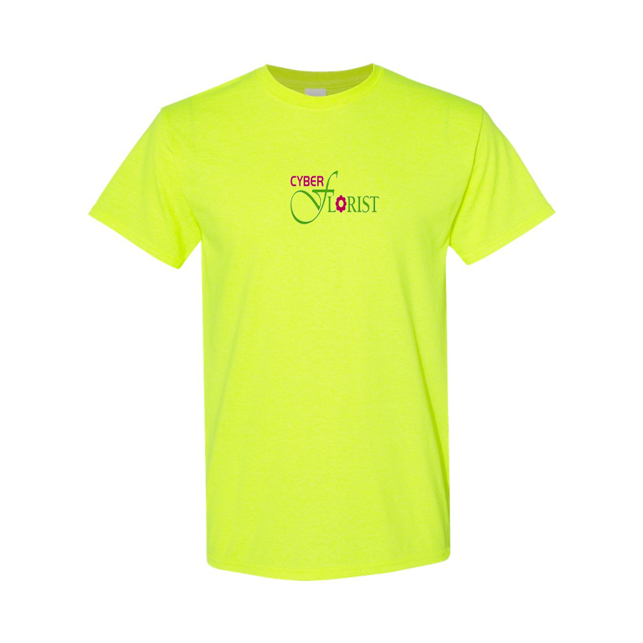 Men's Cyber Florist Logo Cotton T-Shirt