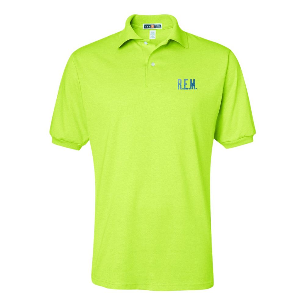 Men's  R.E.M. Blue  JERZEES  SpotShield polo
