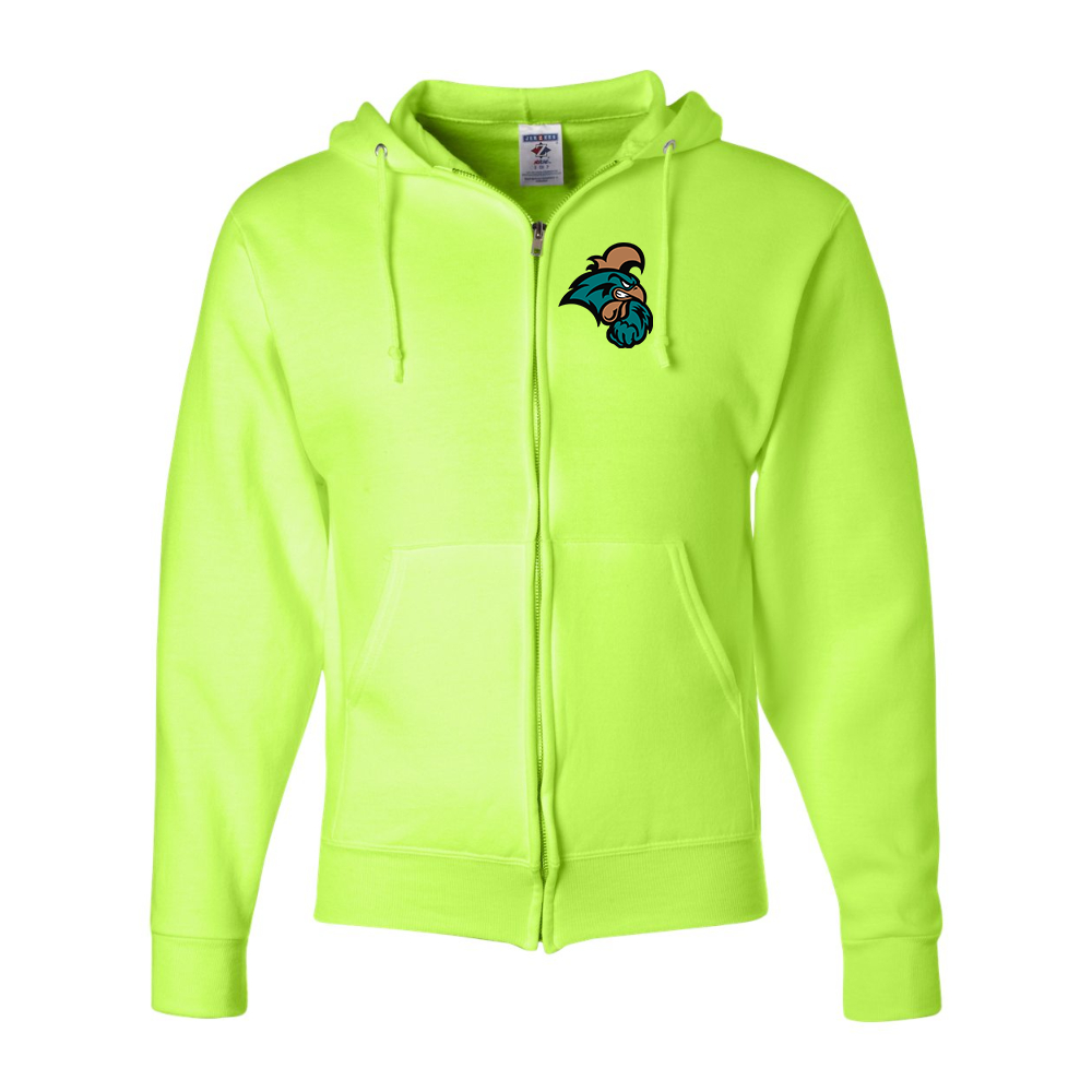 Men's Coastal Carolina Chanticleers JERZEES NuBlend Full-Zip Hooded Sweatshirt