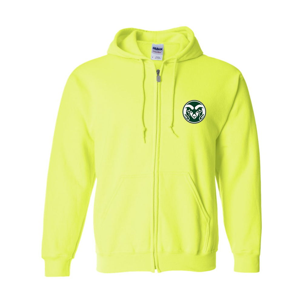 Men's Colorado State Rams Gildan  Heavy Blend Full Zip Hooded Sweatshirt
