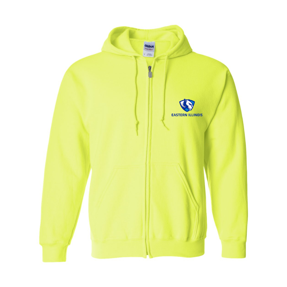 Men's Eastern Illinois Panthers Gildan  Heavy Blend Full Zip Hooded Sweatshirt