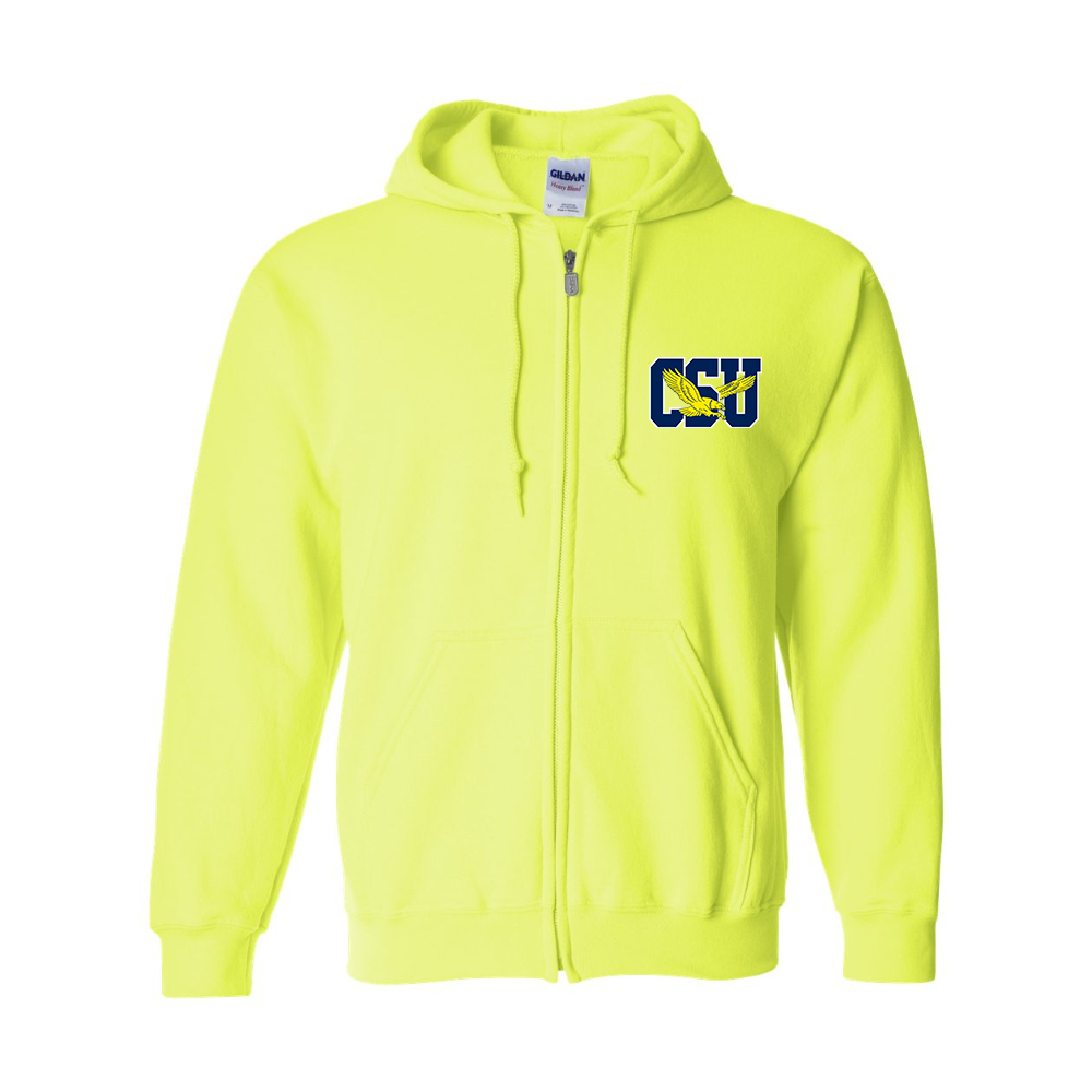 Men's Coppin State Eagles Gildan  Heavy Blend Full Zip Hooded Sweatshirt