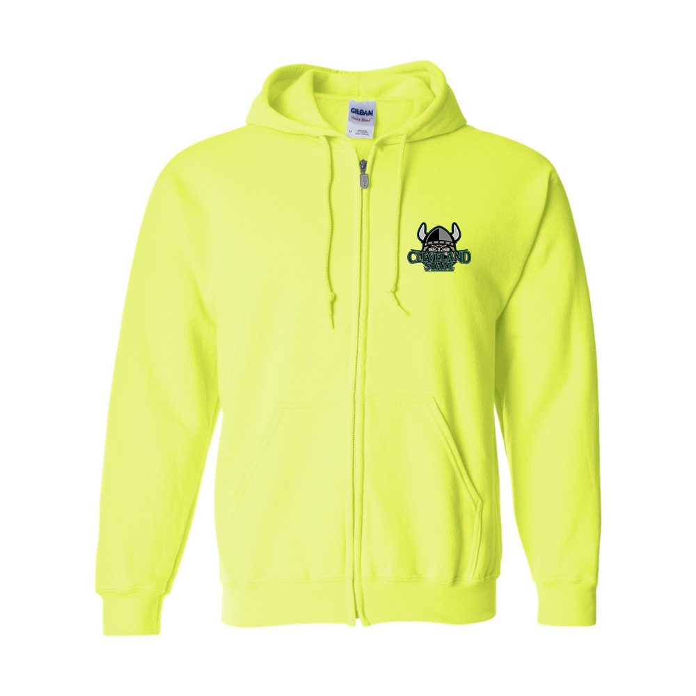 Men's Cleveland State Vikings  Gildan  Heavy Blend Full Zip Hooded Sweatshirt