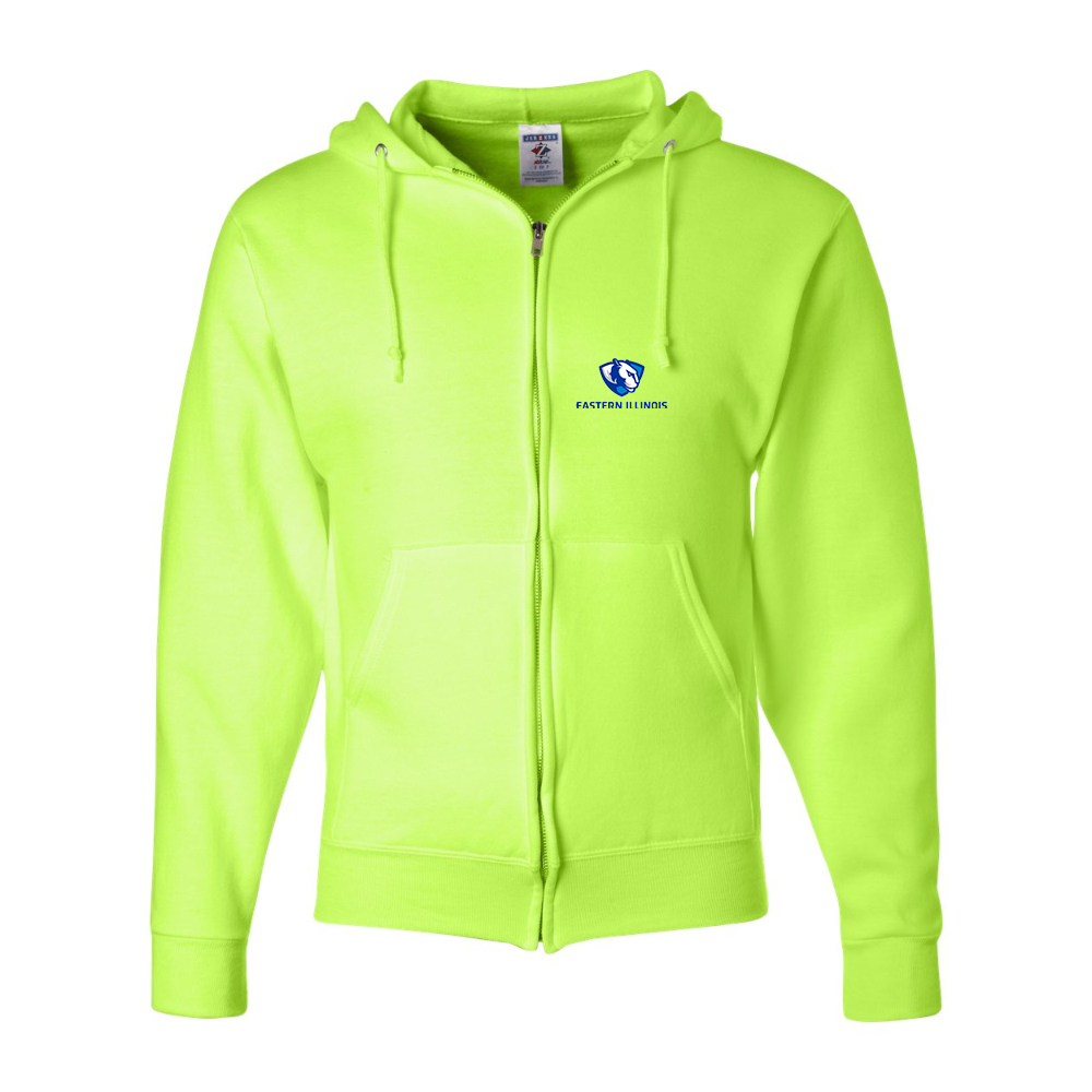 Men's  Eastern Illinois Panthers JERZEES NuBlend Full-Zip Hooded Sweatshirt