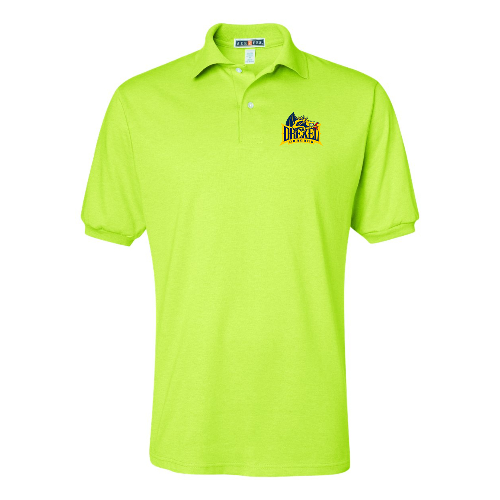 Men's Drexel Dragons JERZEES  SpotShield polo