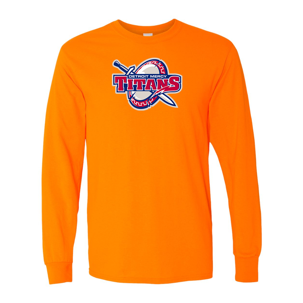 Men's Detroit Titans  Gildan Heavy Cotton Long Sleeve T-Shirt