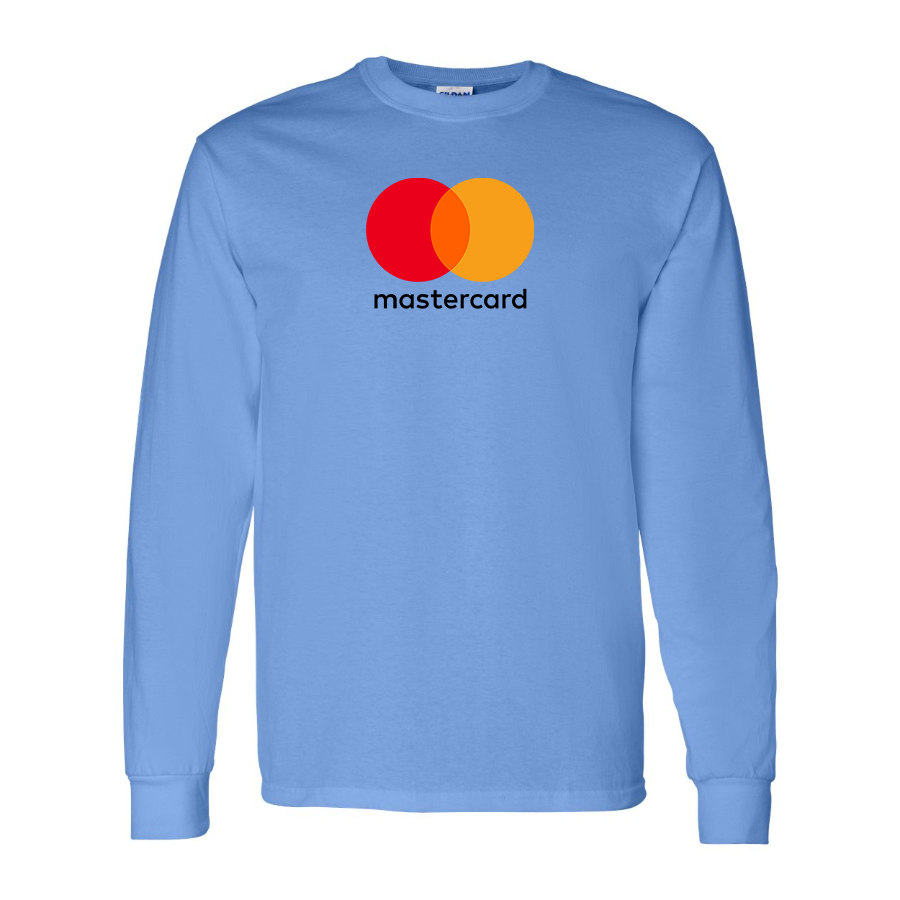 Men's Mastercard Logo Cotton Long Sleeve T-Shirt