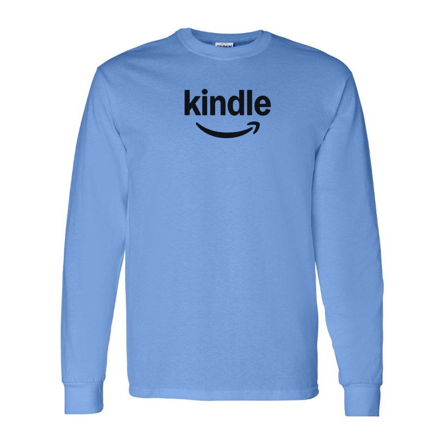 Men's Amazon Kindle Logo Cotton Long Sleeve T-Shirt