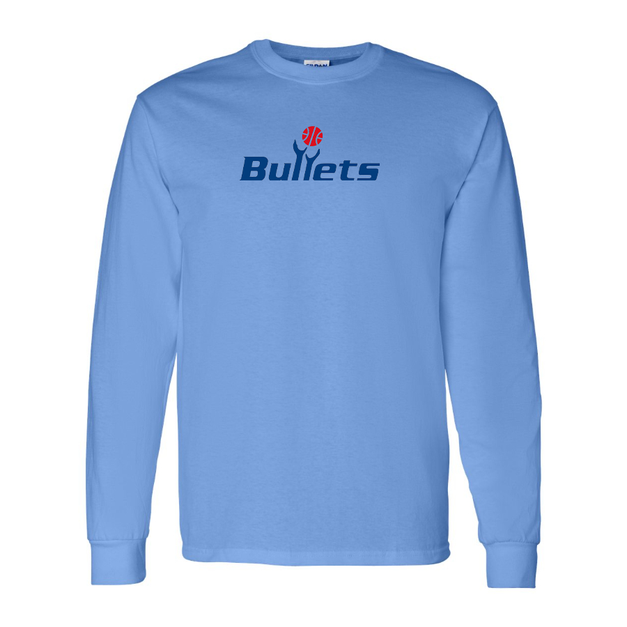 Men's Baltimore Bullets  Logo Cotton Long Sleeve T-Shirt