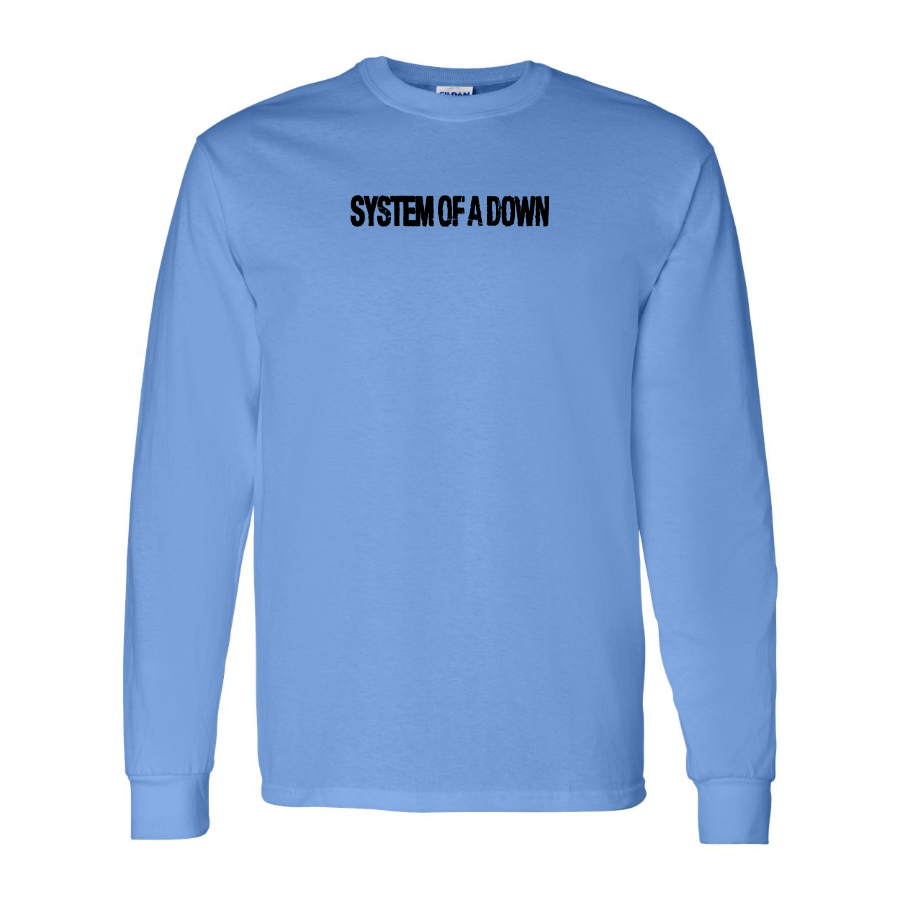 Men's  System Of A Down Logo Cotton Long Sleeve T-Shirt