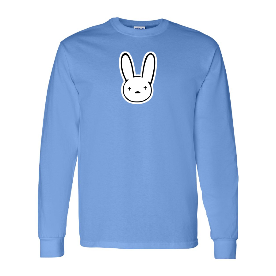 Men's Bad Bunny Logo Cotton Long Sleeve T-Shirt