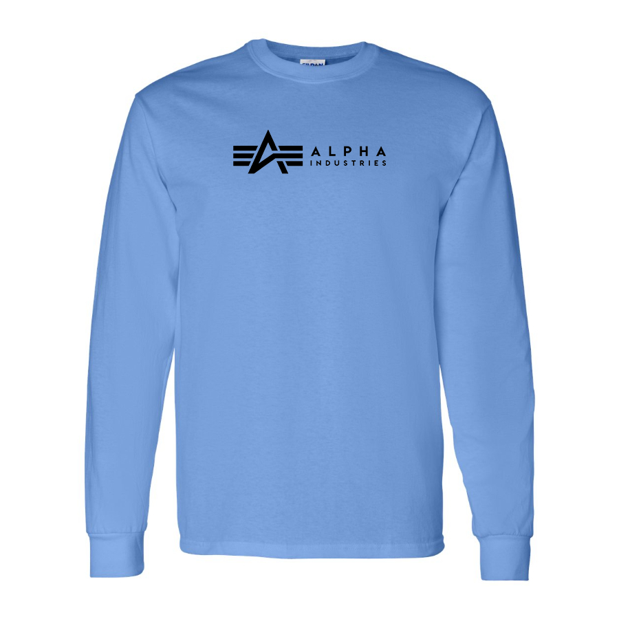 Men's Alpha Industries Logo Cotton Long Sleeve T-Shirt