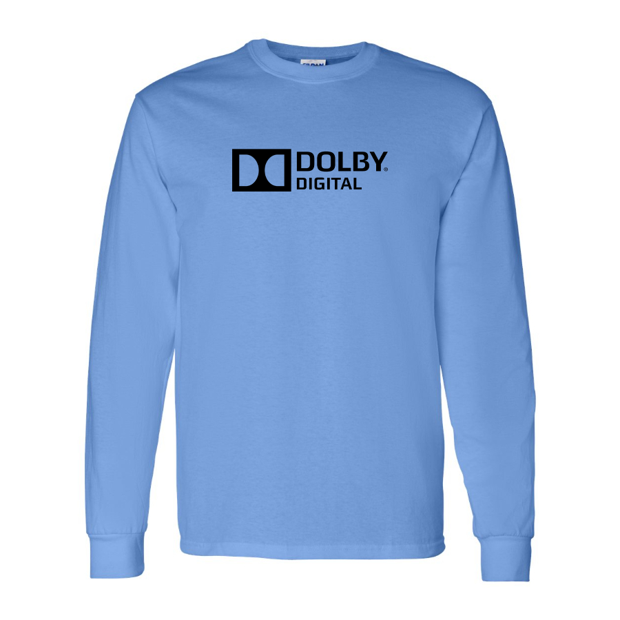 Men's Dolby Digital  Logo Cotton Long Sleeve T-Shirt
