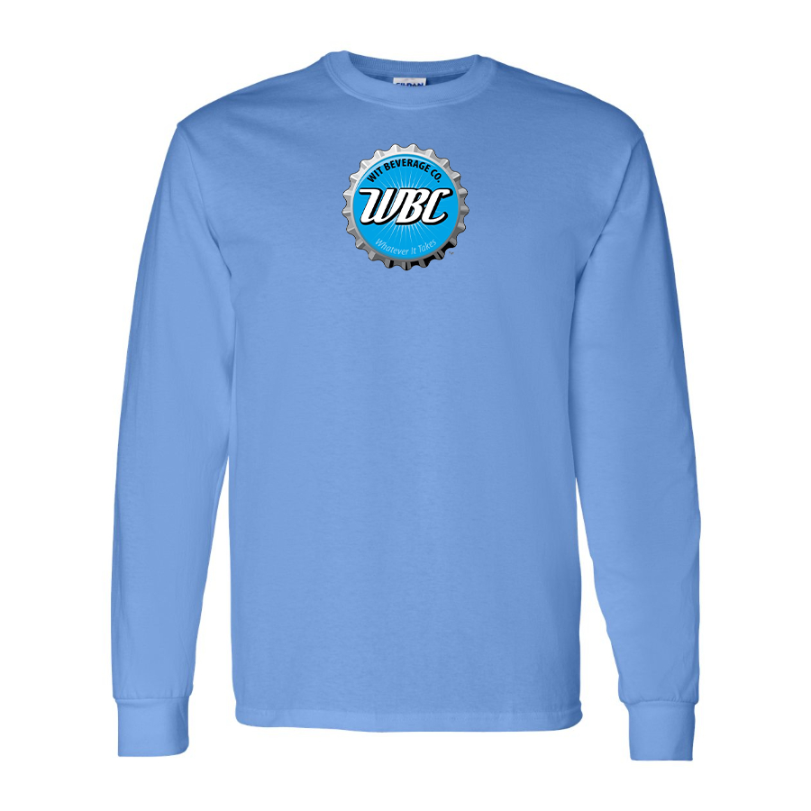 Men's Wit Beverage Company Logo Cotton Long Sleeve T-Shirt