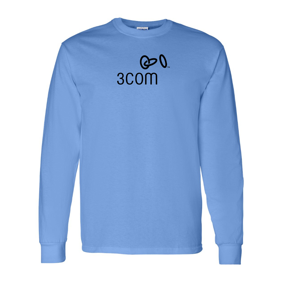Men's 3Com Logo Cotton Long Sleeve T-Shirt