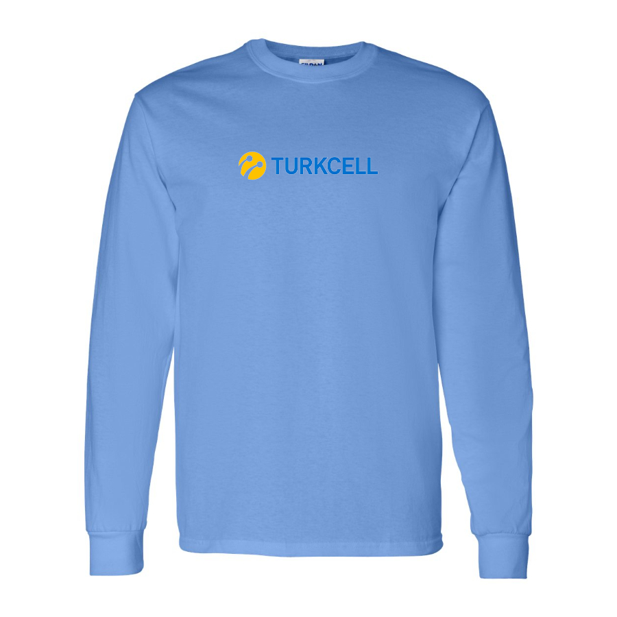 Men's TurkCell Logo Cotton Long Sleeve T-Shirt
