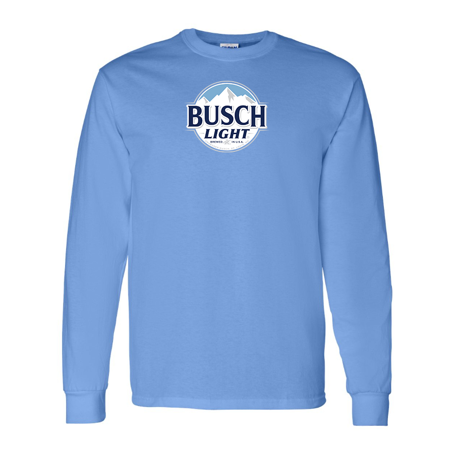 Men's Busch Light Logo Cotton Long Sleeve T-Shirt