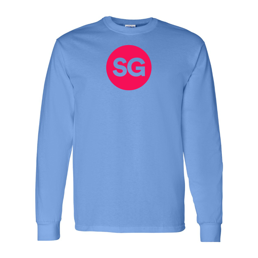 Men's Sofiagray Logo Cotton Long Sleeve T-Shirt