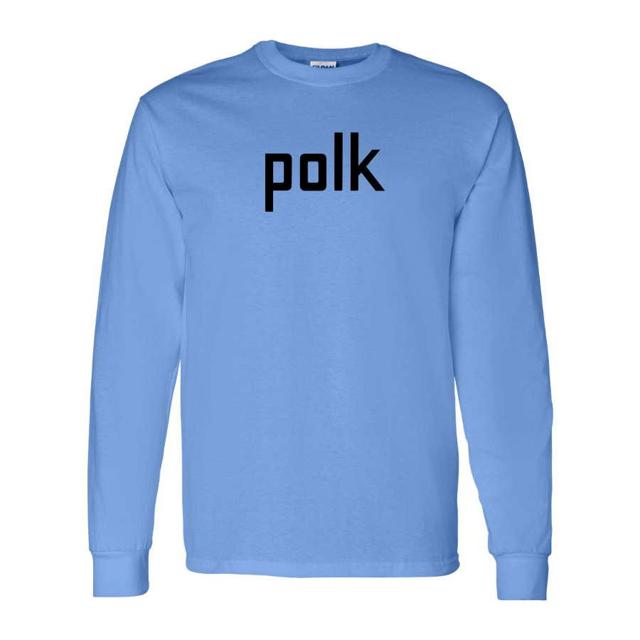 Men's Polk Audio Logo Cotton Long Sleeve T-Shirt