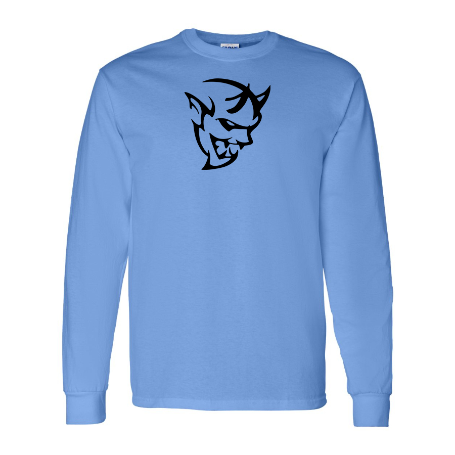 Men's Dodge Demon Logo Cotton Long Sleeve T-Shirt