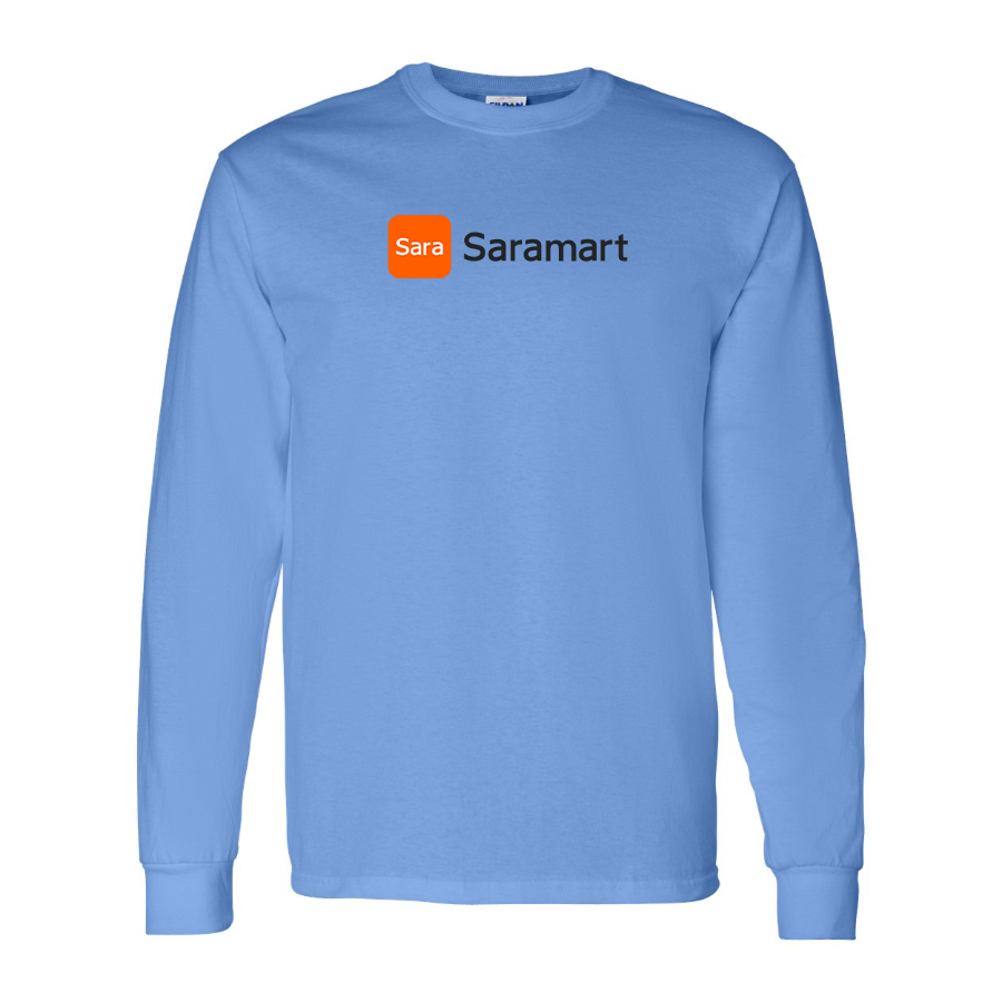 Men's Saramart Logo Cotton Long Sleeve T-Shirt