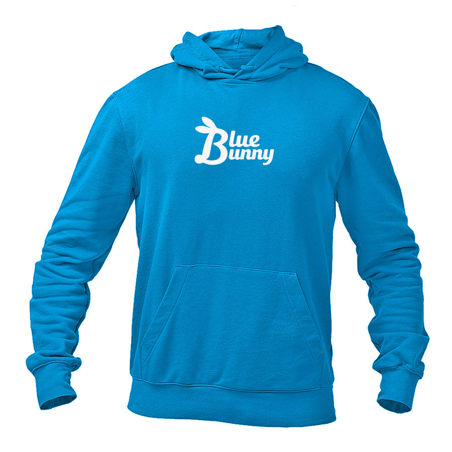 Men's Blue Bunny  Logo Pullover Hoodie