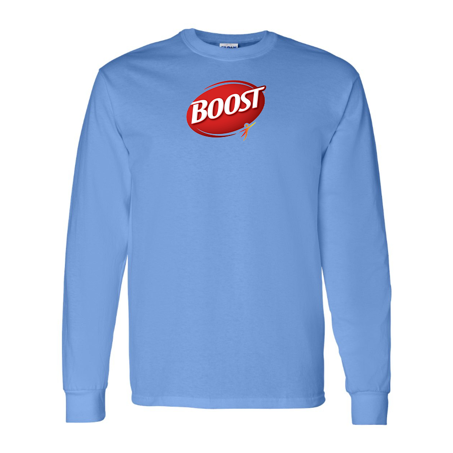 Men's Boost Logo Cotton Long Sleeve T-Shirt