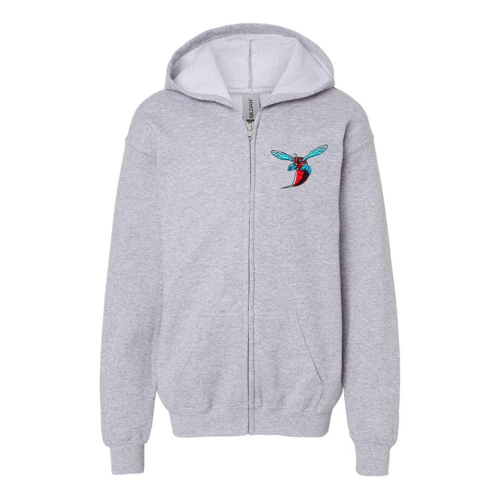 Youth  Delaware State Hornets Gildan Heavy Blend Full Zip Hooded Sweatshirt