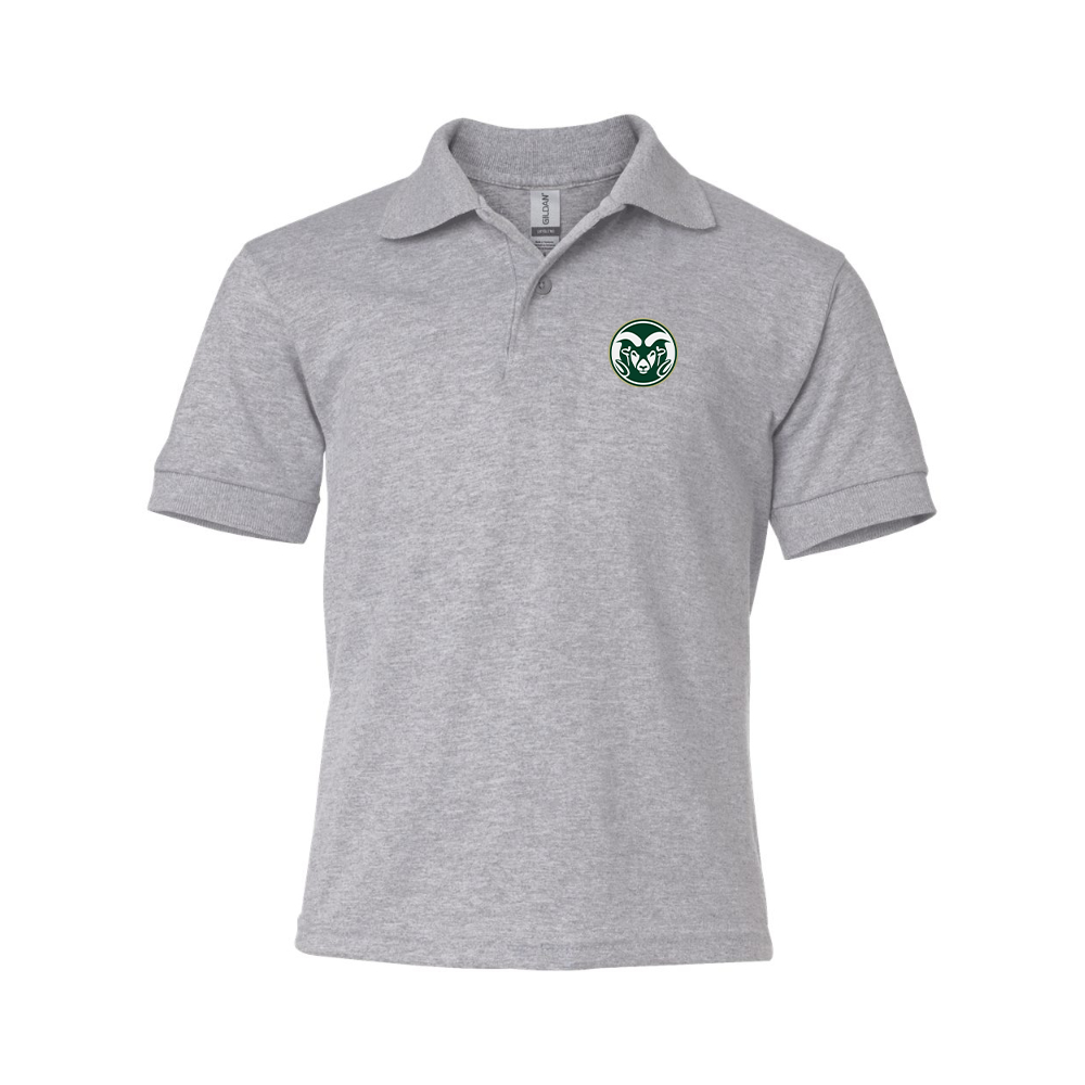 Youth Colorado State Rams  Gildan Dry Blend Jersey Polo