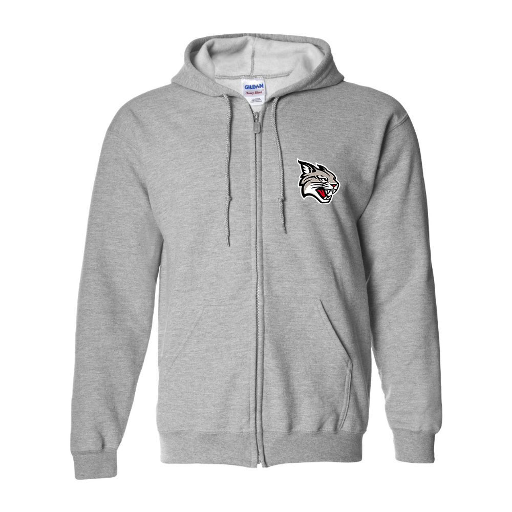 Men's  Davidson Wildcats Gildan  Heavy Blend Full Zip Hooded Sweatshirt